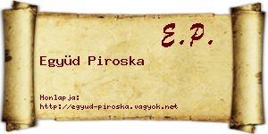 Együd Piroska névjegykártya