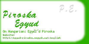 piroska egyud business card